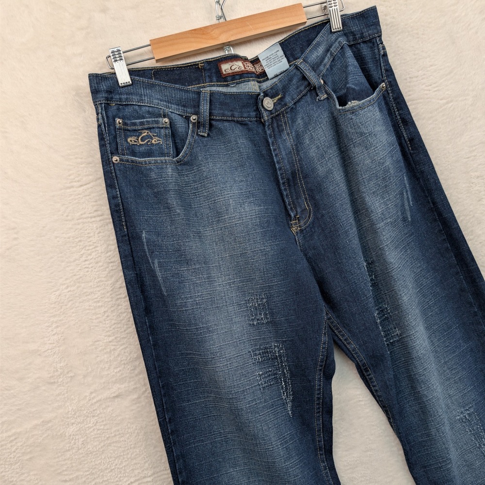 VTG Orange County Choppers Jeans Men's 37x30 Dark Blue Biker Grunge Wide Leg 90s - Picture 16 of 16
